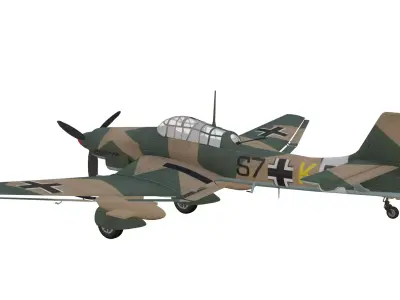 Junkers Ju 87 Stuka Low-poly 3D model purchase