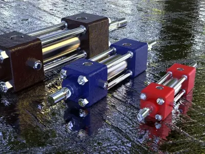 Double Cylinder Free 3D model