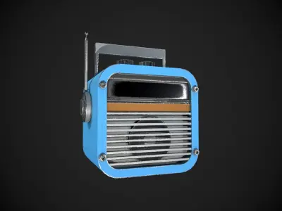 Vintage - Retro Radio 2 3D model