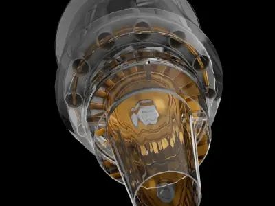Gas turbine jet engine  RS-30 3D model