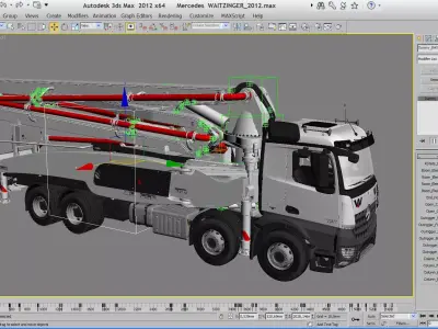  Mercedes Concrete Pump 3D model