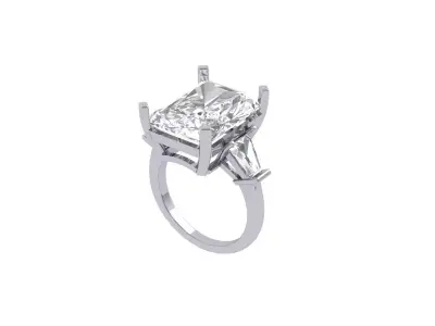 Emerald Radiant Ring 3D print model order