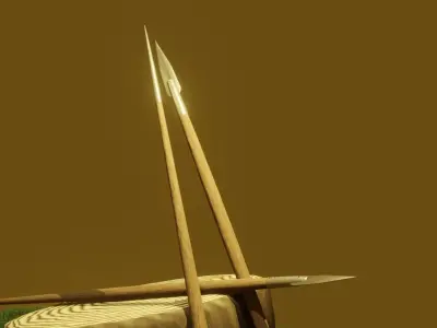 Simple Fantasy Javelin Low-poly 3D model
