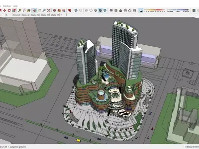 Sketchup Commercial Complex 185 3D model