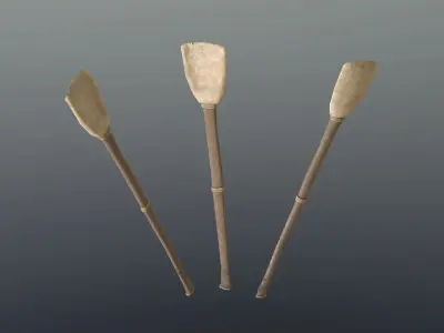 Shovel - Bone Low-poly 3D model