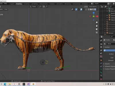 Low poly tiger Low-poly 3D model purchase