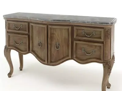Traditional American Timepiece Furniture 3D model
