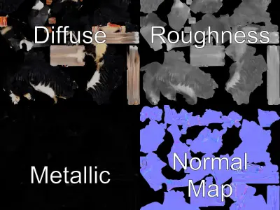 Ostrich Model Pack with Detailed Feather Texture Low-poly 3D model