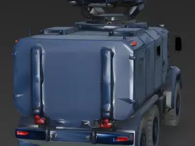 Realistic Mobile Laser Cannon 3D Model Low-poly 3D model
