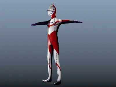 Shin Ultraman Low-poly 3D model