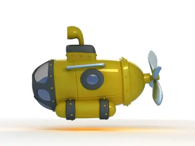  submarine seawolf navy attack deep vehicle nuclear missile  3D model