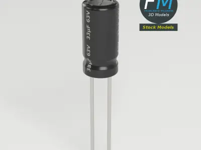 Electrolytic capacitor 3D model purchase