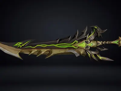Futuristic Sword Low-poly 3D model buy