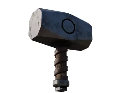 Game-Ready Hammer Model Low-poly 3D model