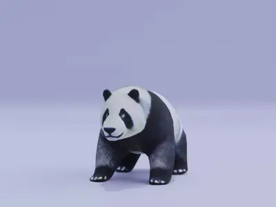 Panda Animal Low High Poly Low-poly 3D model