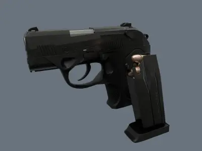 Beretta PX4 - Model and Textures low-poly 3D model Low-poly 3D model