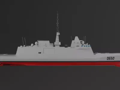 Aquitaine Frigate Practice Model Free 3D model