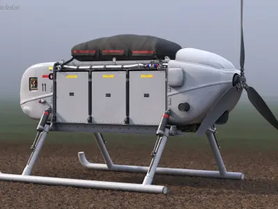  Snowgoose UAV MMIST CQ-10 Rigged for Cinema 4D 
