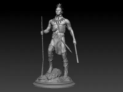 American indian Guron 3D print model