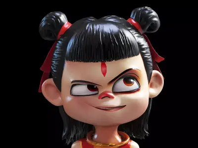 Toy Nezha doll hand made doll Nezha movie 3D model