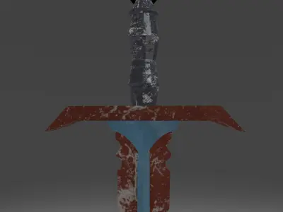 Stylized Sword Weapon PBR low-poly game ready Low-poly 3D model