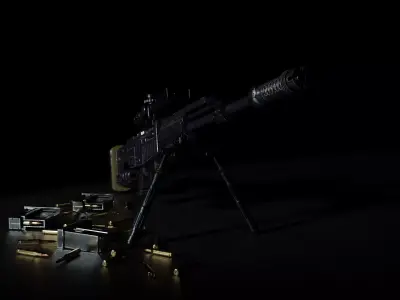 Apocalipt 50R Sniper Rifle Low-poly 3D model