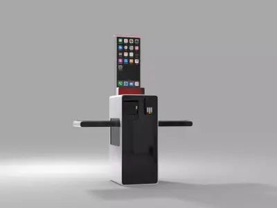 Self checkout design concept 3D model