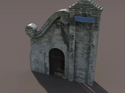 Castle Ruin Pack Low poly 3d Model 2 Low-poly 3D model