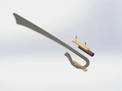 WG 7002 - Ersatz falchion v1 Low-poly 3D model