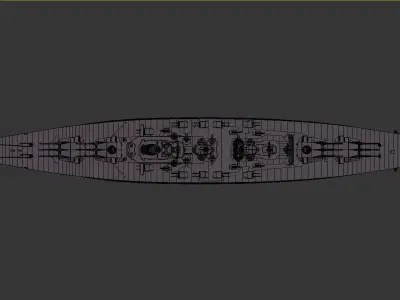 3D model of a battleship 3D model