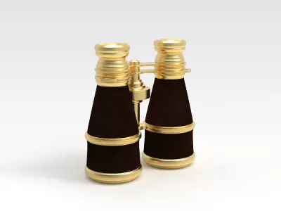 Binocular Low-poly 3D model get