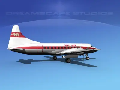 Convair CV-340 Mey- Air 3D model