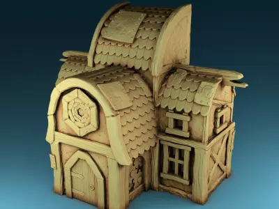 Stylized Middle Ages Set Part 2 3D print model