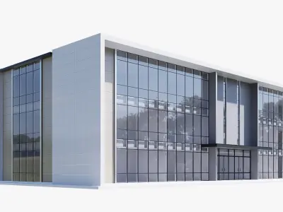 warehouse and office Low-poly 3D model by memar-allahyarov