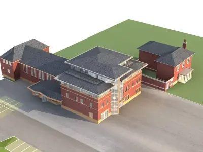 Hospital Building 3D model 21