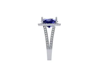  Oval Solitaire Ring 3D print model buy