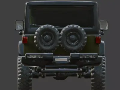 Military Tactical Off-Road 3D Model V02 Low-poly 3D model