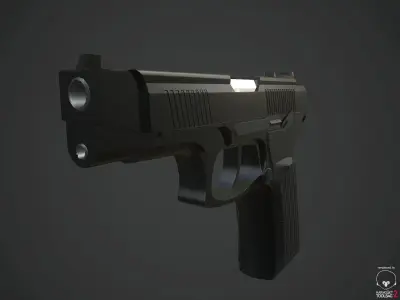 MP-443 Grach Low-poly 3D model