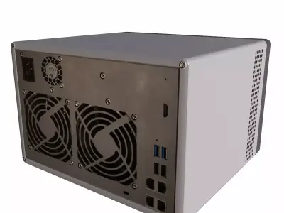 NAS Network Storage Server Low Poly Low-poly 3D model