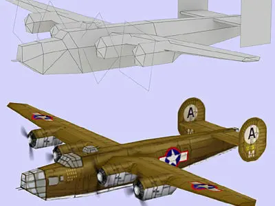 Classic World War II planes Low-poly 3D model