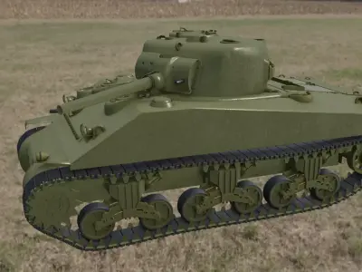 Sherman tank Free 3D model