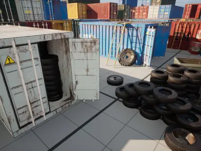 Industrial Cargo Pack Low-poly 3D model