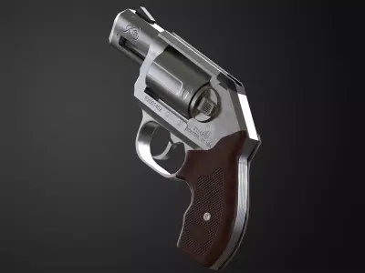 Kimber K6s Game Ready Revolver  Low-poly 3D model