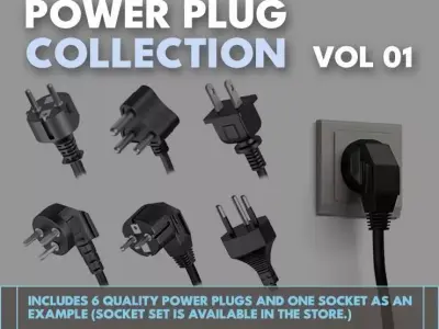 power plug vol 01 Low-poly 3D model