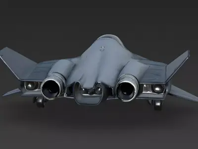Realistic Stealth Fighter 3D Model Low-poly 3D model