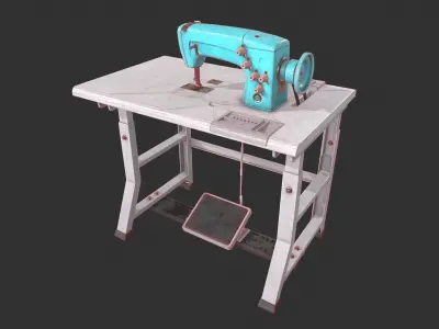 Sewing Machine Low-poly 3D model buy