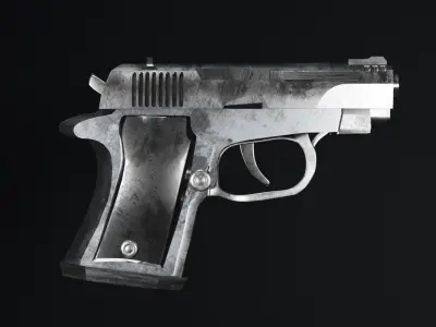 M1911 pistol  3D model Free low-poly 3D model