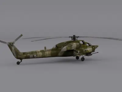 Mil Mi-28 Low-poly 3D model by mstmonsura360