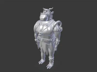 Warrior Troll Monster  Free low-poly 3D model