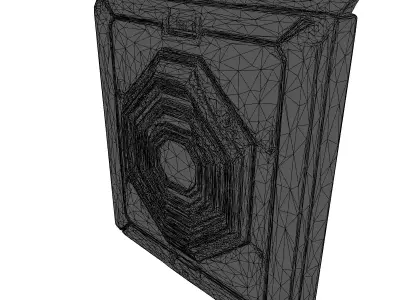SciFi Wall Panel Interface Glowing 3D model